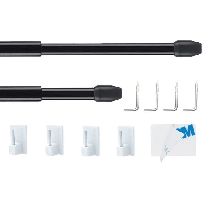 Tringle à Rideaux Flexible DAKEPOLE - Noir, Réglable, Séparateur De Pièce