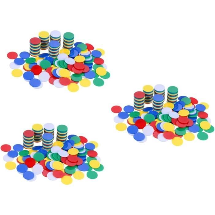 PNPGDYK 200 Jetons De Poker En Plastique – Multicolores – 19 Mm – Pour Bingo, Maths, Jeux De Société
