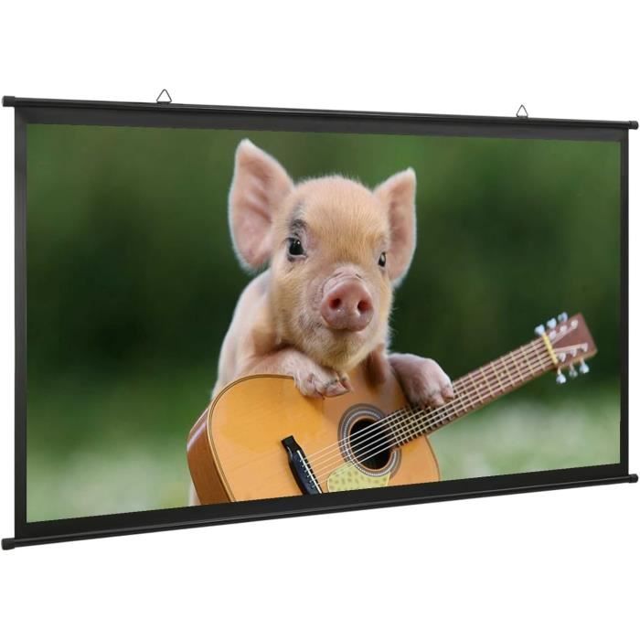 Perlesmith - Écran De Projection 100 Pouces - 4K 3D HD - Écran De