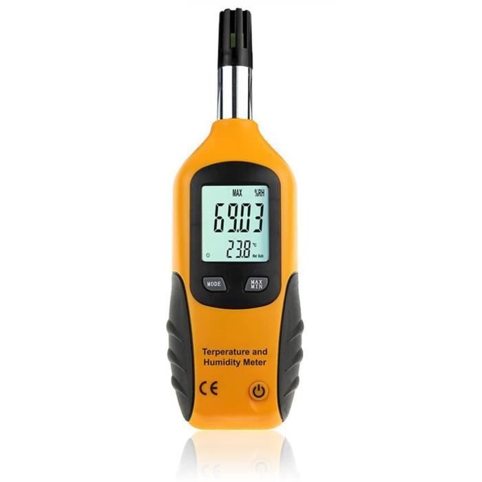 Mesureur de Température et d'humidité avec rétro-éclairage Thermomètre ...