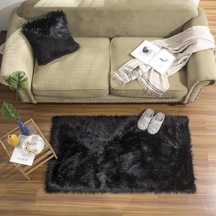 Tapis En Peau De Mouton Véritable Cuddly Dreams, 110x70cm, Gris Brun, Neuf