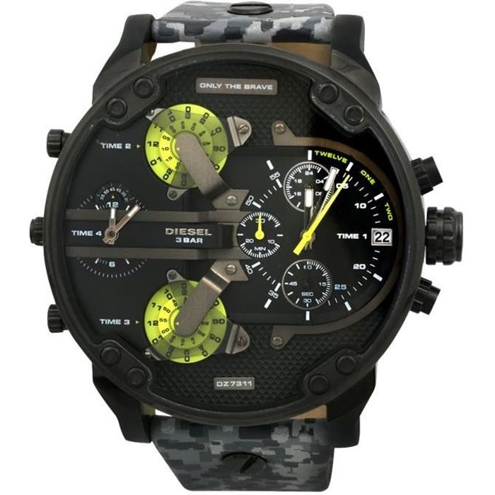 DIESEL Montre Homme  Mr Daddy DZ7311 Camouflage noir/gris