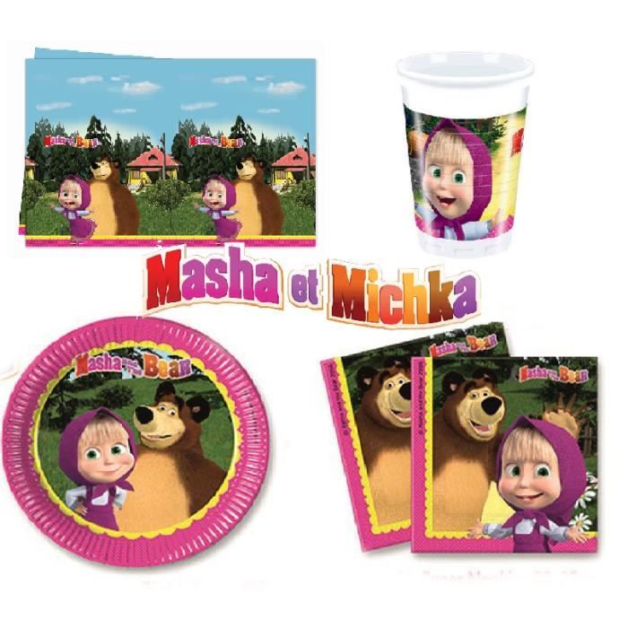 Kit D Anniversaire De Fete Complet Masha Et Michka Pour 16 Enfants Assiettes Gobelets Serviettes Et Nappe Cdiscount Maison Kit D Anniversaire De Fete Complet Masha Et Michka Pour 16 Enfants Assiettes Gobelets Serviettes Et Nappe Cdiscount Maison