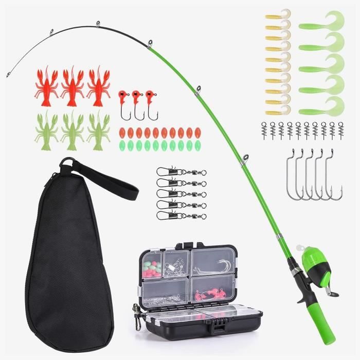Canne à pêche pour enfants avec moulinet, Kit Comb... - Grandado Canne à pêche pour enfants avec moulinet, Kit Comb... - Grandado