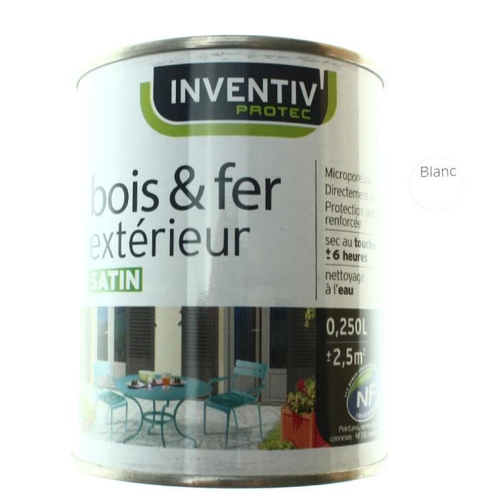 Peinture Bois & Fer extérieur Blanc 25cl 0,000000 Brillant - Achat / Vente  peinture - vernis Peinture Bois & Fer extérieur - Cdiscount