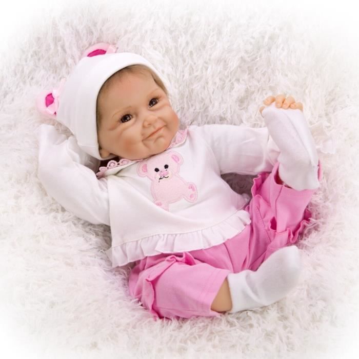 55cm Bebes Fille Reborn Bebe Poupee Jouets Realiste Sourire Simulation Nouveau Ne Bebes Poupees Pour Enfants Cadeau Jouet Avec Des Cdiscount Jeux Jouets