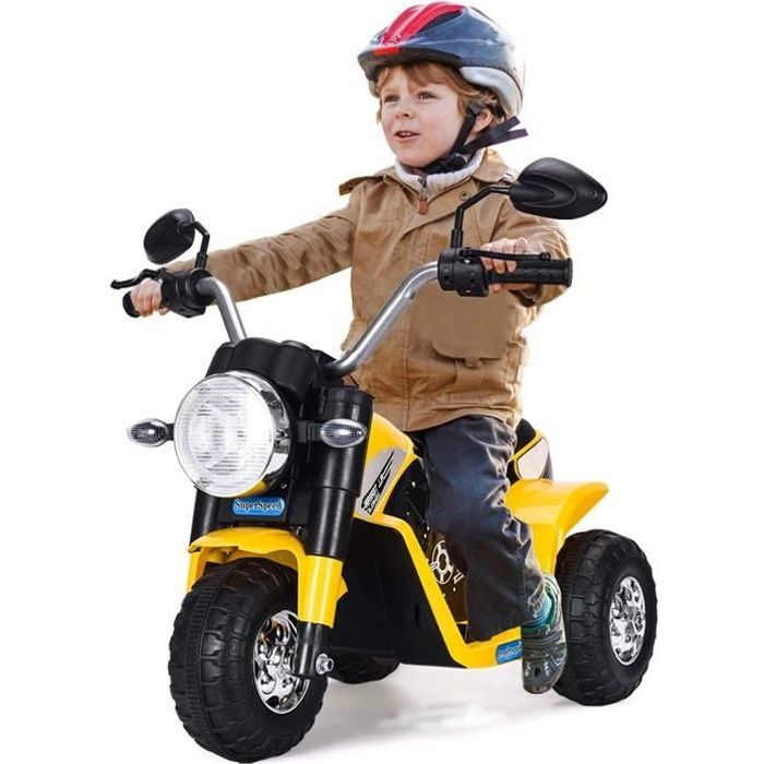 GOPLUS Moto Electrique pour Enfants 6V 4,5Ah, Moto à Batteries 3 Roues,  Véhicule Electrique pour Enfant 36-95 Mois, Vitesse 3-4km/h - Cdiscount Auto