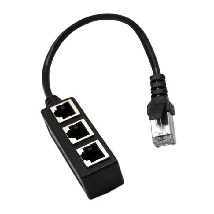 XiaoLD-1 à 3 Répartiteur De Câble Réseau Ethernet LAN Adaptateur D ...