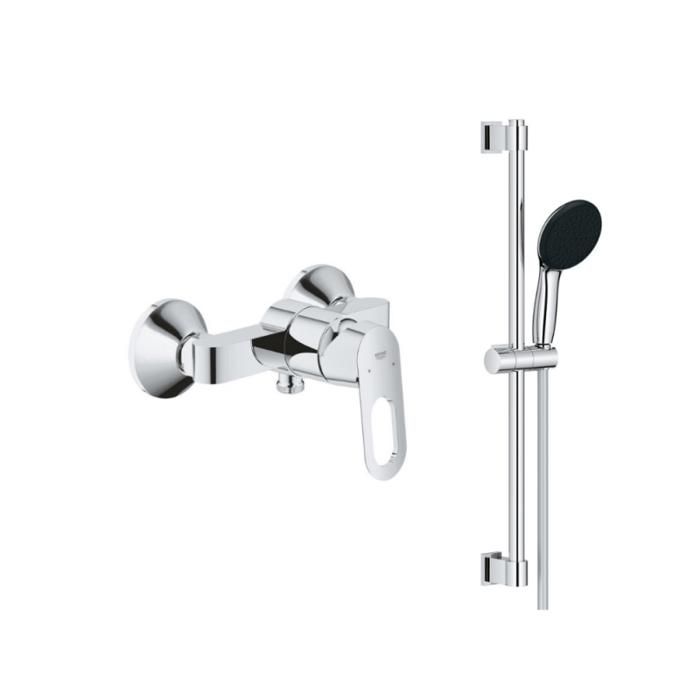 Mitigeur douche Bauloop monocommande et douchette Grohe Vitalio Start