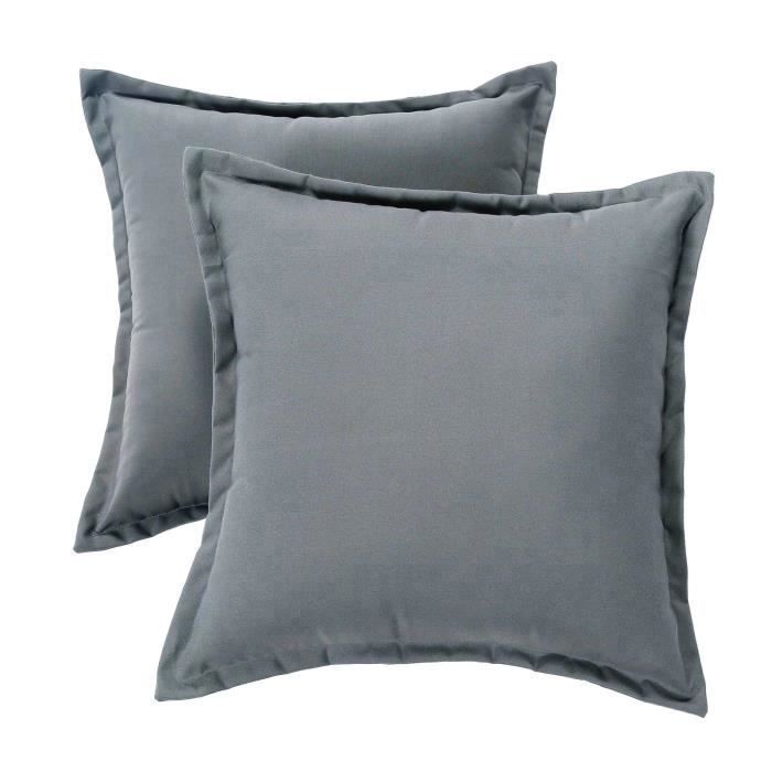 Copricuscino HOMESCAPES 45x45 Cm In Cotone 100% – Fodera Decorativa Con Cerniera Invisibile, Blu Navy, Lavabile In Lavatrice - 3