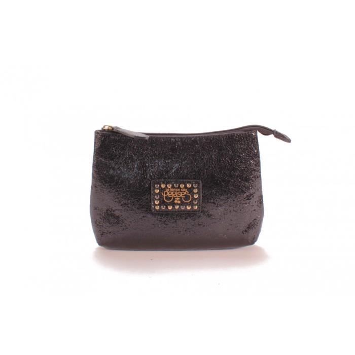 Pochette LE TEMPS DES CERISES History 5 Effet vintage dore 100 PU Porte main Noir Noir Cdiscount Bagagerie Maroquinerie