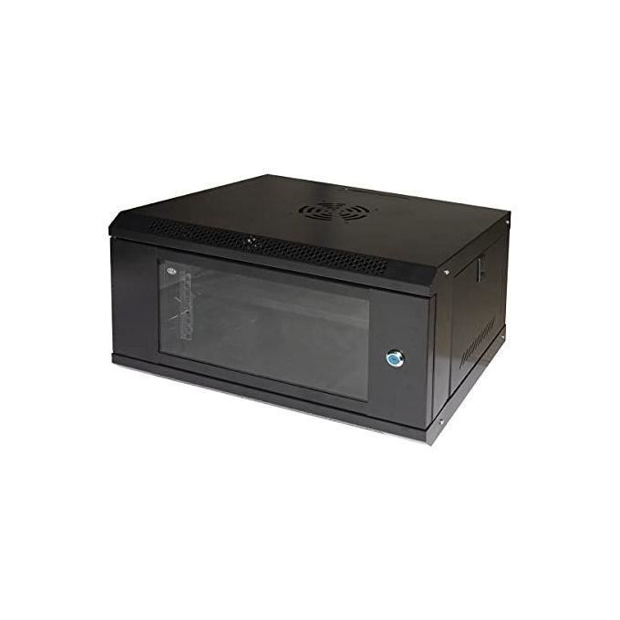 LINK LK1904UL Armoire Rack 19" 4U Série Lumière Couleur Grise Avec Porte Verre (AxPxL) 53x40x24 Cm étagère Incluse Pour Installation Murale En Métal Capacité 30 Kg Unité 1 Pièce