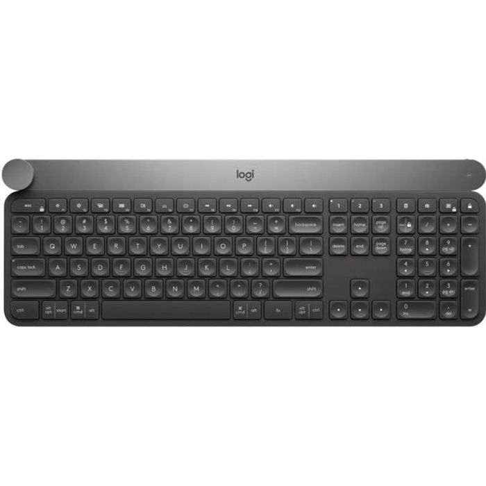 Logitech Craft Advanced with Creative Input Dial Clavier rétroéclairé Bluetooth 2.4 GHz hollandais