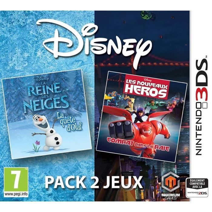 Disney pack 2 jeux : La Reine des Neiges + Les Nouveaux Héros 3DS Neuf - vue 4