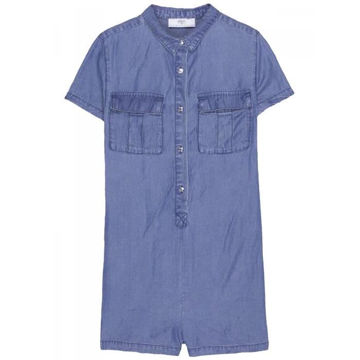 Le Temps Des Cerises Combishort En Lyocell Bleu Ado Fille Le Temps Des Cerises Beige Cdiscount Pret A Porter