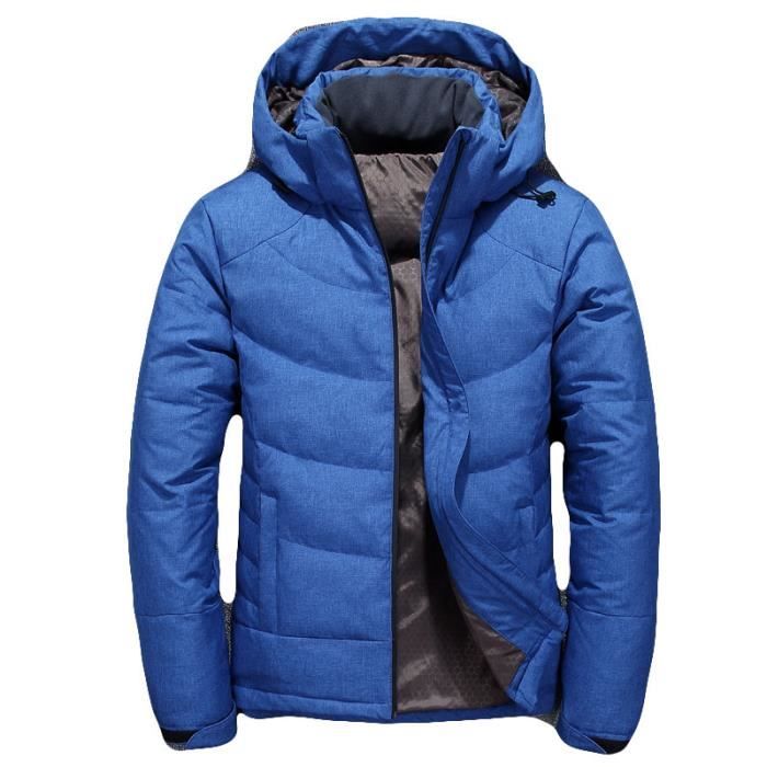 Doudoune Homme - LEOCLOTHO - Marque Luxe - Fermeture Zipp?�e - Bleu Bleu Bleu - Cdiscount Pr??t-?� 
