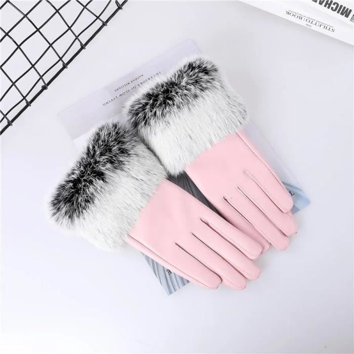 MOUFLE,Gants d'hiver en cuir de mouton pour hommes,couvre-bras à la