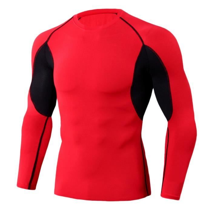 Tee Shirt De Sport TC88 S Homme Manches Longues Compression Sechage Rapide Noir Cdiscount Sport