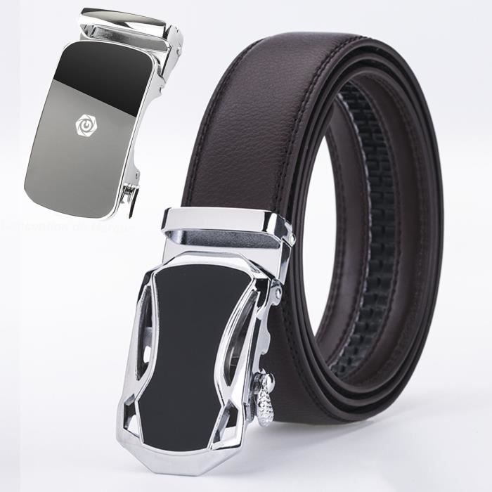 adjective rehearsal Bedroom Ceinture Hommes Réglable à Cliquet Boucle Automatique Ceinture en Cuir pour  Homme 35mm de Large Noir 125cm Cuir de vachette première brun - Cdiscount  Prêt-à-Porter