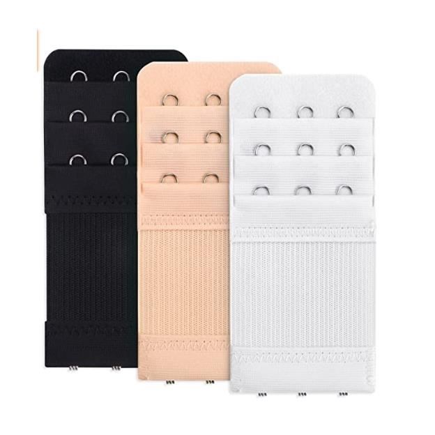 Lot De 3 Rallonges Pour Soutien-gorge Noir - 5 Crochets - Taille Unique