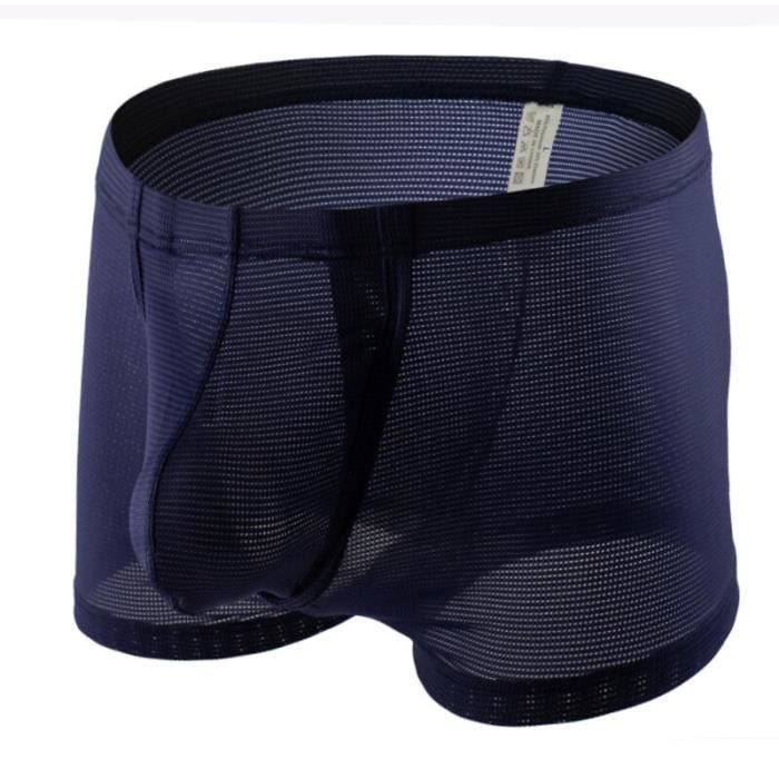 Boxer Homme Blanc Transparent - Taille M - 100% Polyester - Lot De 1