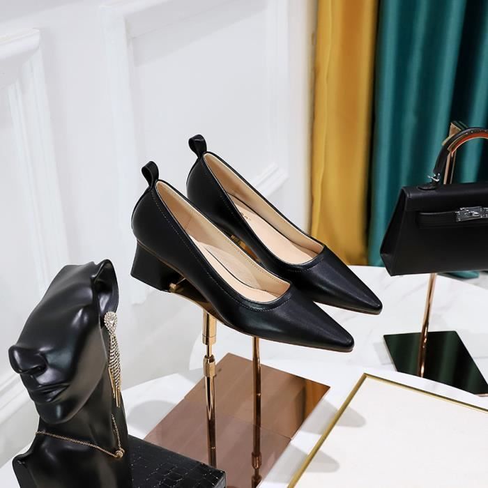 Escarpin noir simple hot sale