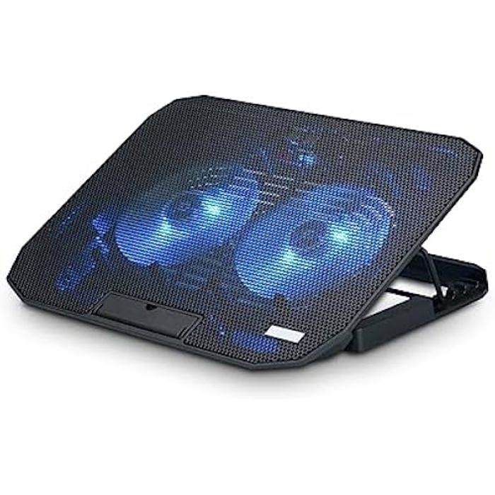 ACT Support de Refroidissement pour Ordinateur Portable 17, Hauteur réglable (5 Positions ergonomiques), 1 Ventilateur Silencieux pour Bureau, Port USB - AC8110