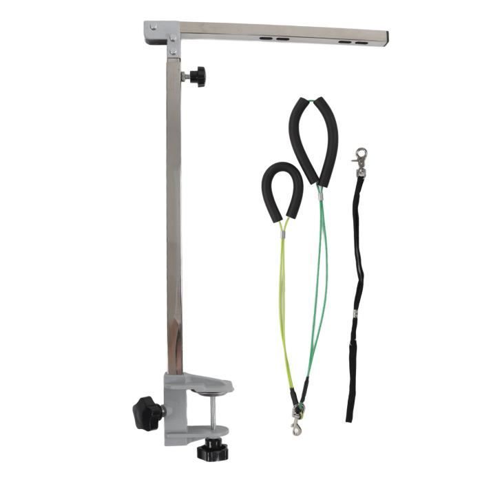 Comparer les prix de Omabeta bras de toilettage pour animaux de compagnie avec pince Bras de table de toilettage pour chien réglable en animalerie kit