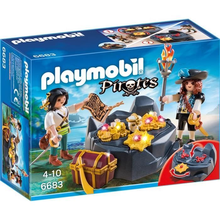 PLAYMOBIL - Pirates et Trésor Royal - Les Pirates Des Ténèbres - Contient 2  personnages et des accessoires - Cdiscount Jeux - Jouets