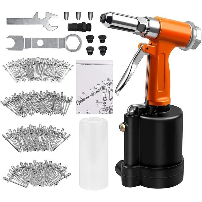 Proster Riveteuse Pneumatique Pistolet a Riveter a Air Hydraulique