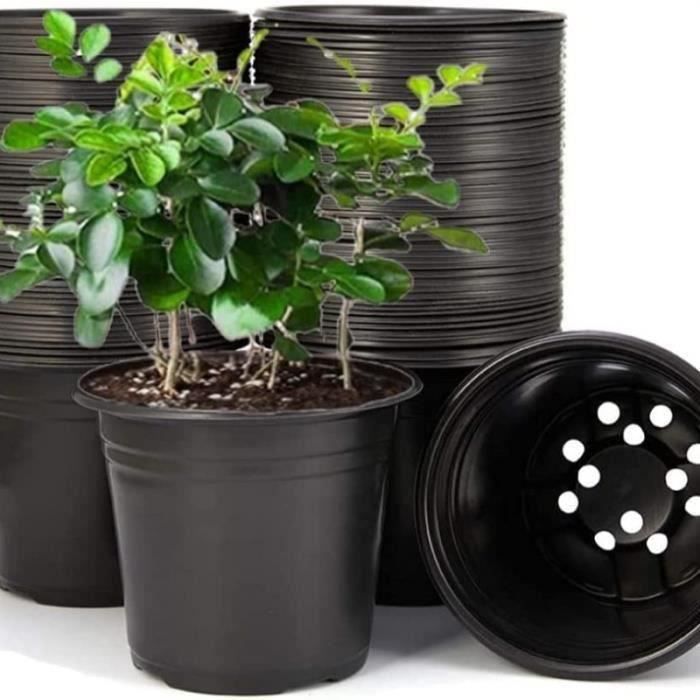 LATERN Lot 50 Pots De Fleurs Plastique 15 Cm Bleu - Pots Pépinière Léger, Drainage, Semis, Succulentes