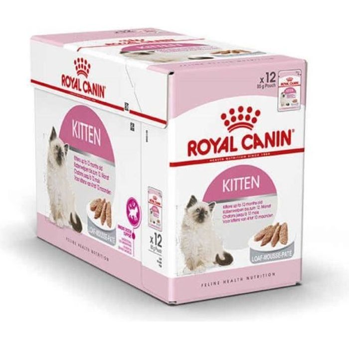 Sachets Kitten en Mousse pour Chaton - Royal Canin - 12x85g Sachets Kitten en Mousse pour Chaton - Royal Canin - 12x85g