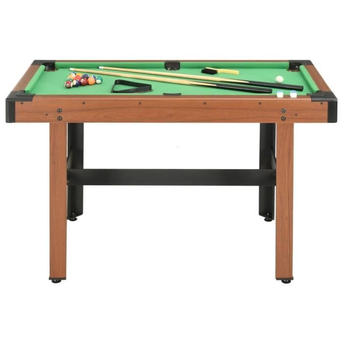 Vidaxl mini table de billard 3 pieds 92x52x19 cm marron et vert VIDAXL Pas  Cher 