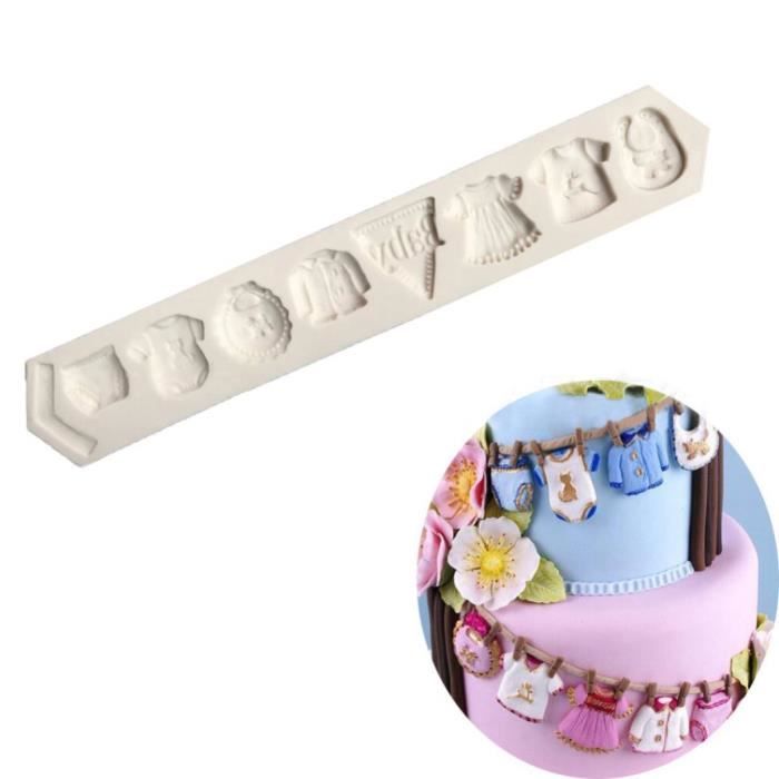 Enfants Bebe Vetements Forme Moule En Silicone Fondant Gateau Decoration Moule Outil De Cuisson Blanc Achat Vente Moule Enfants Bebe Vetements Forme Cdiscount