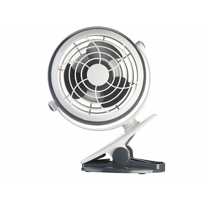 Mini ventilateur USB - Sichler - Ø 127 cm - Pince de fixation - Alimentation USB ou piles - Silencieux 35 dB - Sichler Haushaltsgerate