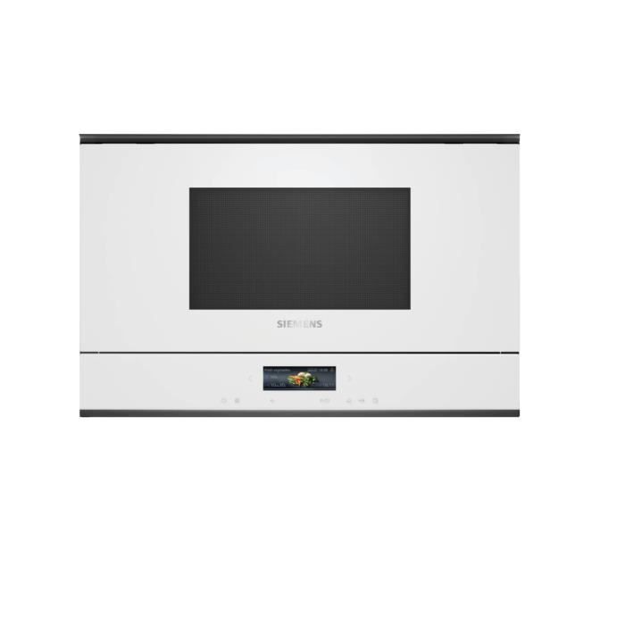 Siemens Micro-ondes encastrable 21l 900w blanc - BF722L1W1
