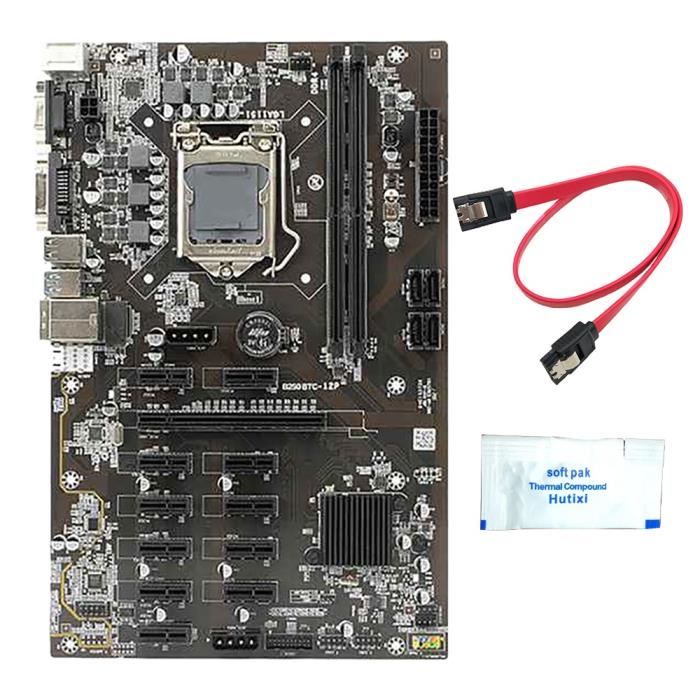 Carte Mère BTC T37 + 4Go RAM DDR3 - 8 Slots PCIe 16X (Reconditionnée)