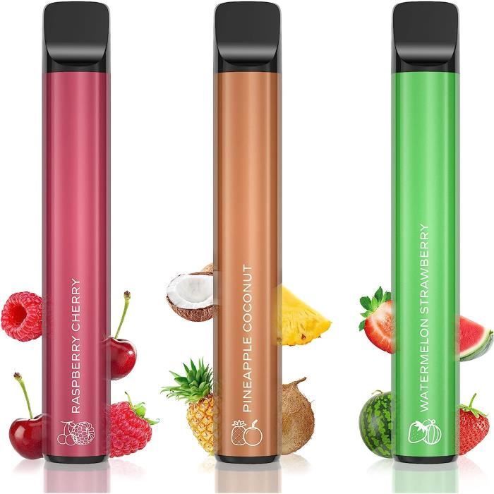 MECIGA Cigarette électronique jetable sans nicotine, puff 1000 bouffées