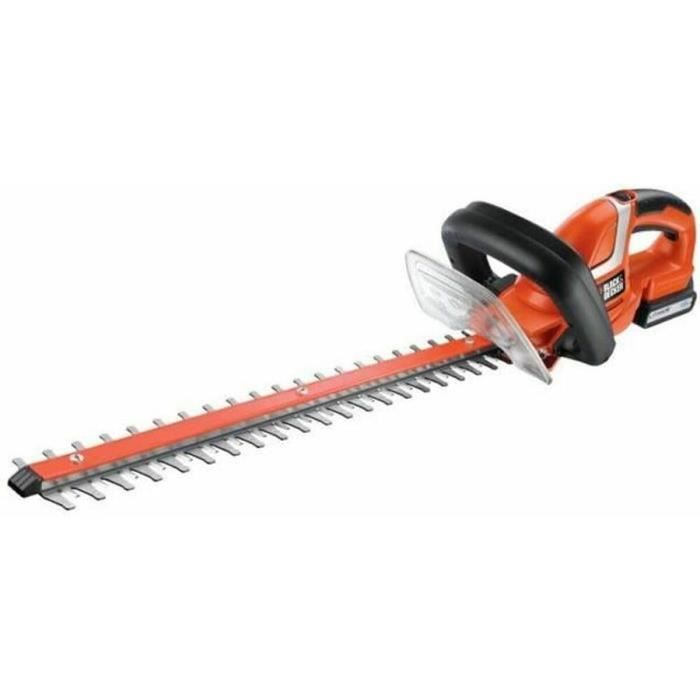BLACK+DECKER Taille-Haies Sans Fil 18V 50 Cm - GTC18502PC Avec Batterie 2Ah - Lame Double Action 18 Mm, Poignée Multi-Direction, Powercommand