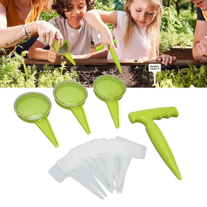 Lot de 9 mini distributeurs de semis, petit épandeur de semis, mini semoir manuel pour semis, plante, jardinage, légumes, fleurs