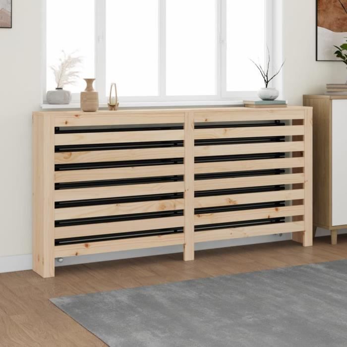 Cache-radiateur - TMISHION - PAL822606 - Bois massif de pin - 169x19x84 cm - Étagère pratique