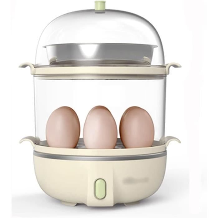 Cuiseur à œufs Céramique Vintage – 4 œufs – Japon – Blanc Poule Coq – Testé