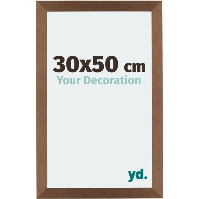 Cadre Photo Bois FRAMO – Couleur Cuivre Brun – Longueur Variable 10 à 150cm