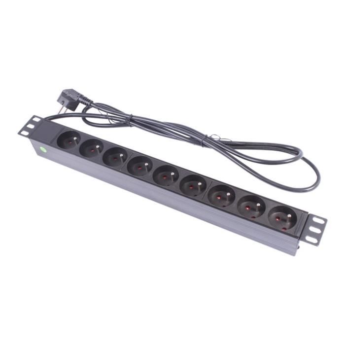 Unité de distribution dalimentation - UNIFORMATIC - Rackable - 9 prises - Sans interrupteur