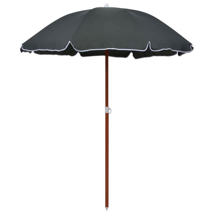 VidaXL Parasol avec mât en acier 180 cm Sable - vue 2