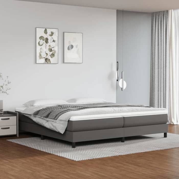 vidaXL Cadre de lit à lattes Lit Rembourré Lit Double avec Sommier à Lattes Lit Adulte de Chambre à Coucher Moderne 3120722