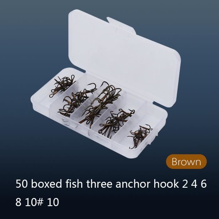 Lot de 10 leurres de pêche en métal avec boîte de rangement