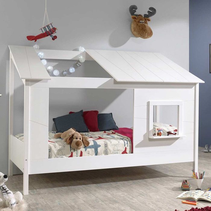 Lit Cabane 90x0 Toit Semi Ouvert Et Fenetre Sommier Inclus Housebed Blanc Cdiscount Maison Lit Cabane 90x0 Toit Semi Ouvert Et Fenetre Sommier Inclus Housebed Blanc Cdiscount Maison