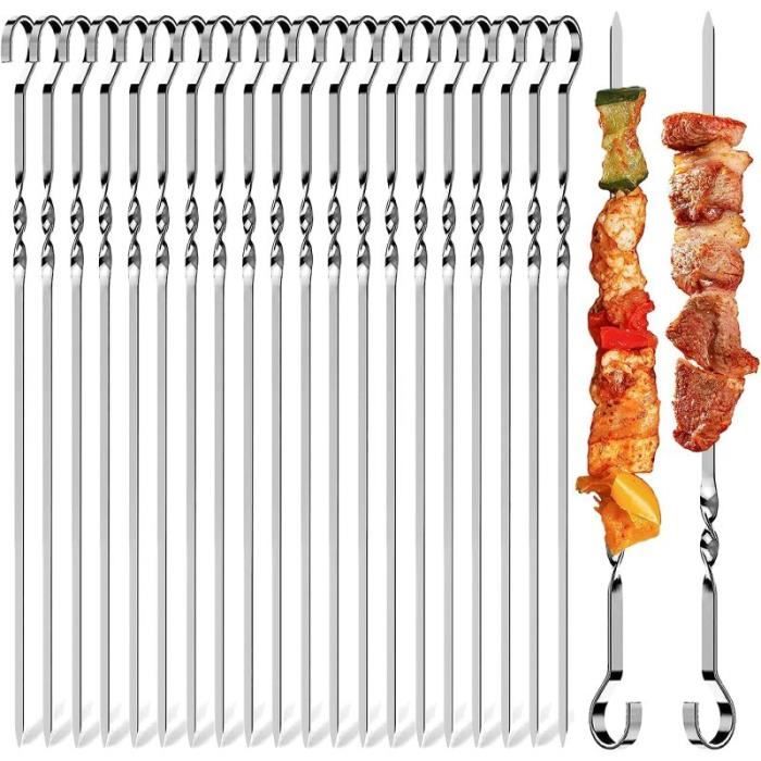 Brochettes pour barbecue tomation Kebab Brochettes en Acier Inoxydable
