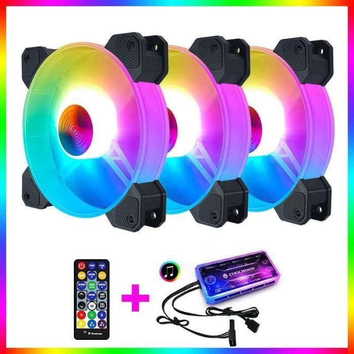 Ventilateur Mémoire ARGB Ventilateur ARGB Pour Refroidissement RAM - Contrôle PWM Intelligent - Compatible DDR2 à DDR5 - Double Ventilateur Ventilateur RAM ARGB Double Ventilateur PWM DDR4 DDR5